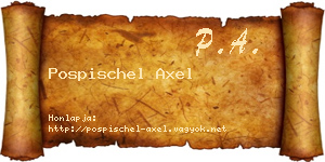 Pospischel Axel névjegykártya